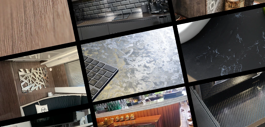 Exemples de mobilier et de surfaces habillés avec des films décoratifs
