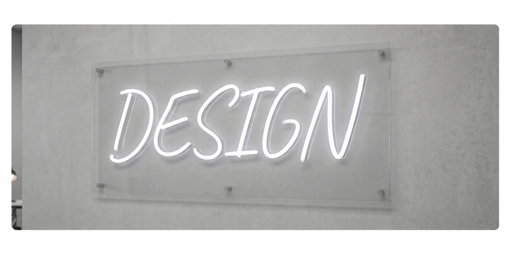 Illustration d’un lettrage lumineux Design